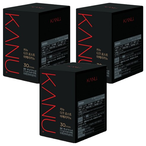 카누 다크 로스트 아메리카노 원두커피믹스, 1.6g, 30개입, 3개