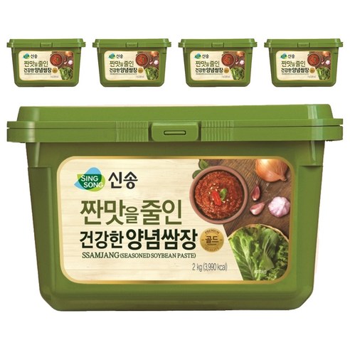 신송 짠맛을 줄인 건강한 양념쌈장, 2kg, 5개