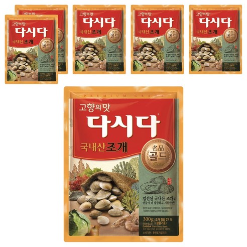 다시다 명품골드 조개, 300g, 6개