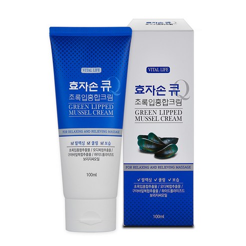 효자손큐 초록입홍합 크림 100ml, 2개