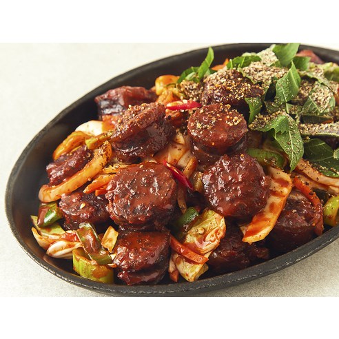 깻잎 향 솔솔 나는 매콤한 순대볶음, 10분 만에 완성!