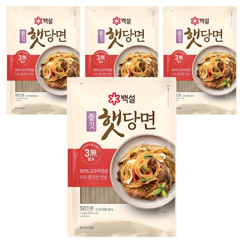 백설 햇당면, 1kg, 4개