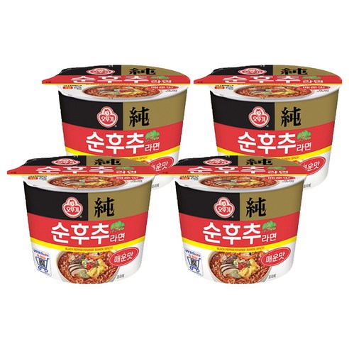 오뚜기 순후추 라면 매운맛 105g, 4개
