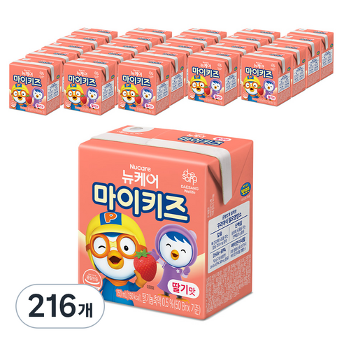 마이키즈 딸기맛, 216개, 150ml