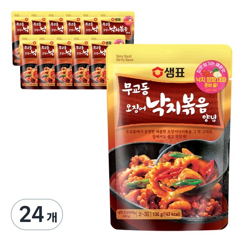 샘표 별미여행 무교동 오징어 낙지볶음 양념, 130g, 24개