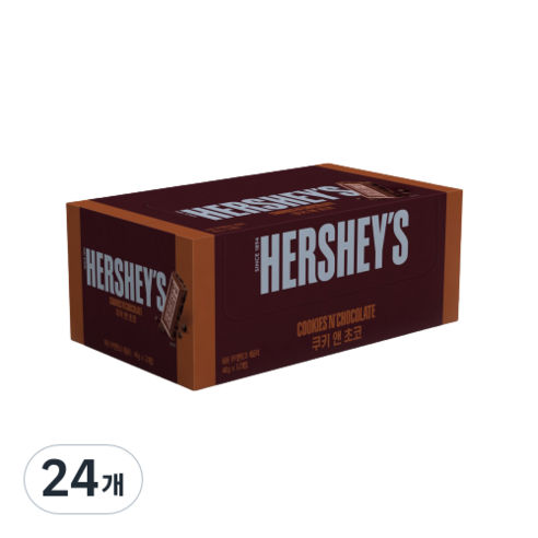 허쉬 쿠키 앤 초코 초콜릿, 40g, 24개