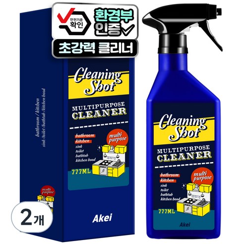 아케이 리빙 클리닝샷 다목적세정제, 777ml, 2개