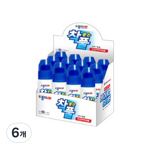종이나라 착붙는풀 착풀, 50ml, 6개