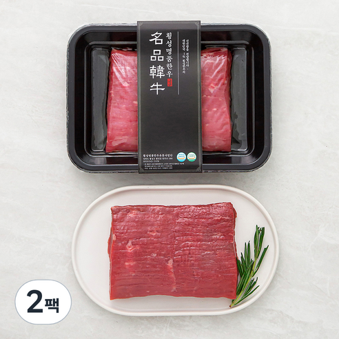 횡성한우 홍두깨 1등급 장조림용 (냉장), 300g, 2팩 300g × 2팩 섬네일