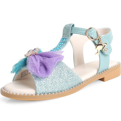 바비 여아용 컬러 샤리본 T단화샌들 BBDW78S13