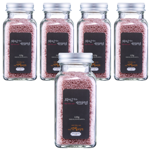 손봉훈신안갯벌천일염 솔트레인보우 천일염, 120g, 5개