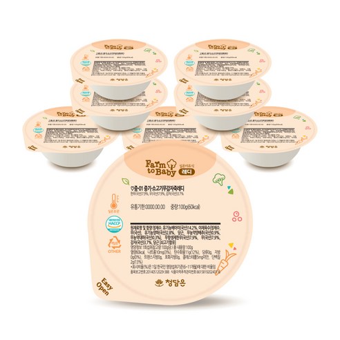 팜투베이비 레디 실온이유식 중기 7~8개월 F세트, 소고기무감자죽, 100g, 8개