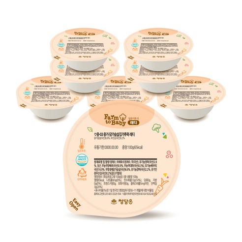 팜투베이비 레디 실온 이유식 중기 7~8개월, 닭가슴살김가루죽, 100g, 8개