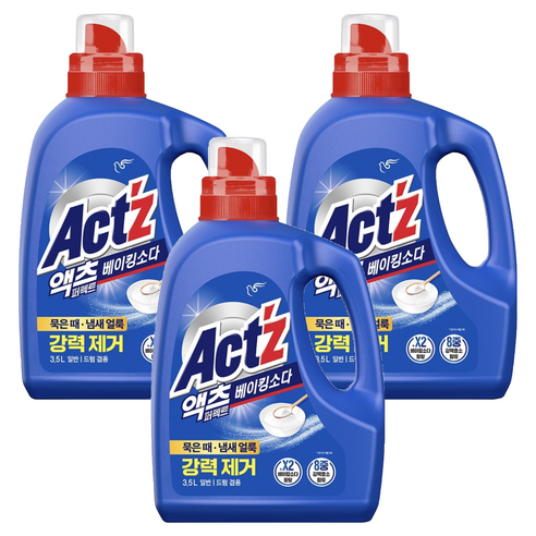 액츠 퍼펙트 베이킹소다 액상세제 본품, 3.5L, 3개