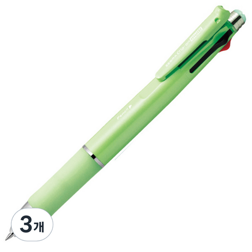 제브라 클립온 멀티 1000 멀티펜 0.7mm, 파스텔 그린(B4SA2-PAG), 3개