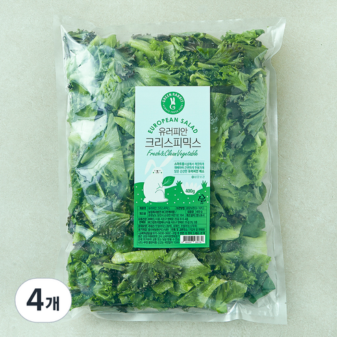 그린래빗 유러피안 크리스피믹스 샐러드, 400g, 4개