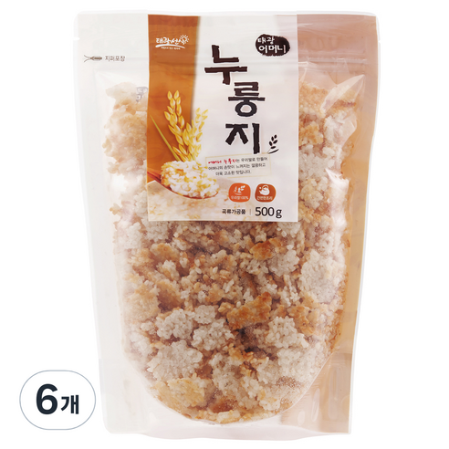태광선식 어머니 누룽지, 500g, 6개
