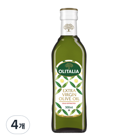 올리타리아 엑스트라버진 올리브유, 500ml, 4개