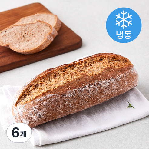 더브레드블루 발효종 순수 통밀빵 2개입 (냉동), 600g, 6개