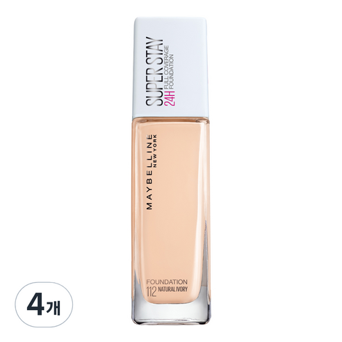 메이블린 뉴욕 슈퍼스테이 파운데이션 30ml, 112 내추럴 아이보리, 4개