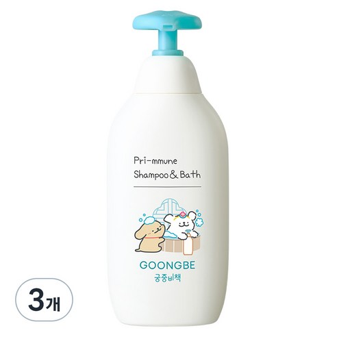 궁중비책 유아용 프리뮨 샴푸 앤 바스, 350ml, 3개