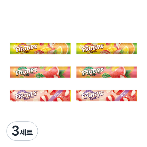 프루팁스 오리지널 140g x 2p + 트로피칼믹스 140g x 2p + 리치맛 140g x 2p, 3세트