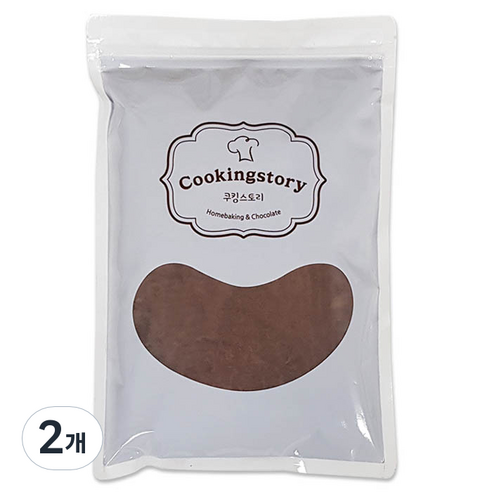 쿠킹스토리 프리미엄 코코아파우더, 500g, 2개