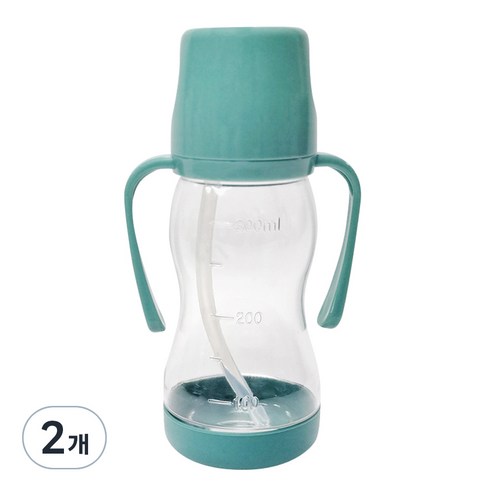아가프라 라온 빨대컵 350ml, 2개, Mint