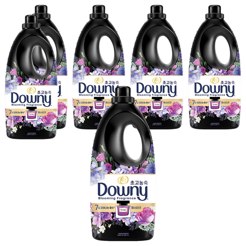 다우니 향수 초고농축 섬유유연제 미스티크 본품, 2L, 6개