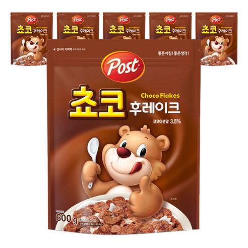 동서 포스트 쵸코후레이크 시리얼, 600g, 6개