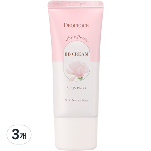 디오프러스 화이트 플라워 BB크림 SPF35 PA+++, 21호 네츄럴 베이지, 30g, 3개
