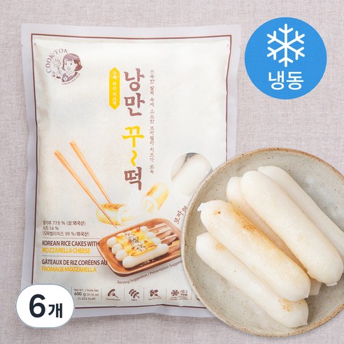 추억의국민학교떡볶이 낭만 꾸떡 (냉동), 600g, 6개