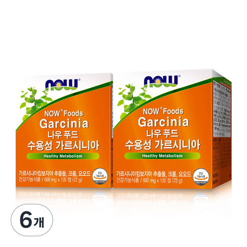 나우푸드 수용성 가르시니아, 120정, 6개