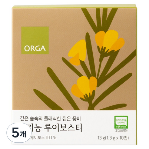 ORGA 유기농 루이보스티, 5개, 1.3g, 1개