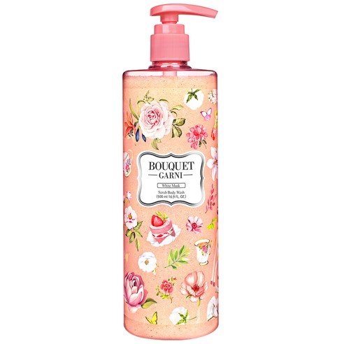 부케가르니 스크럽 바디워시 화이트 머스크, 500ml, 2개