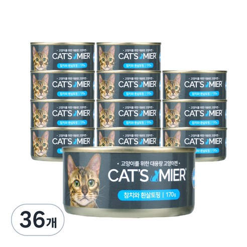 캣츠미어 고양이 주식캔, 170g, 36개