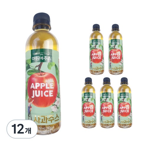 서울우유 아침에주스 사과주스, 350ml, 12개