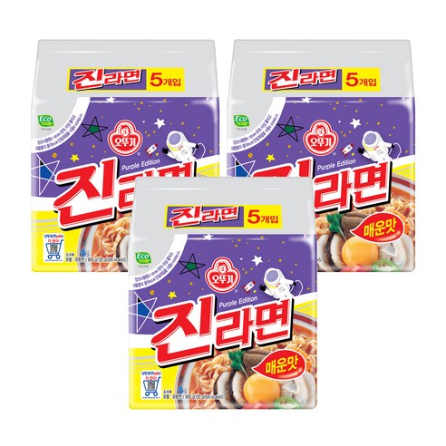 오뚜기 진라면 매운맛 120g, 15개