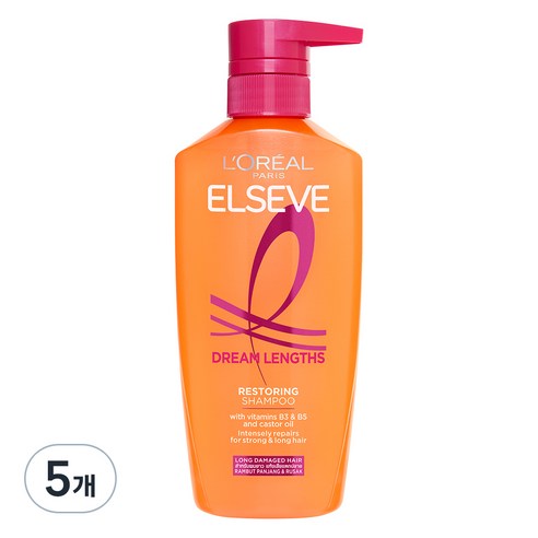 로레알파리 엘세브 드림랭스 샴푸, 400ml, 5개