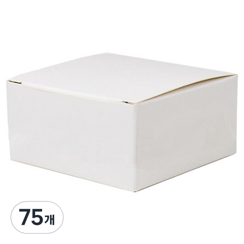 아이엔피 무지 단상자 8x8x5cm, 화이트, 75개