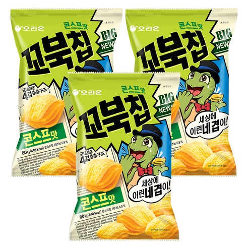 꼬북칩 콘스프맛, 80g, 3개
