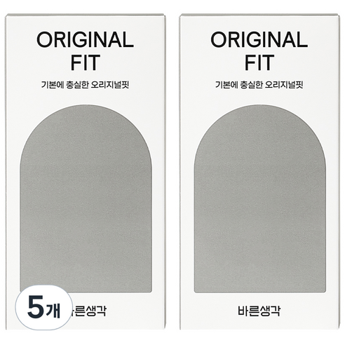 바른생각 오리지널핏 일반형 콘돔, 24개입, 5개