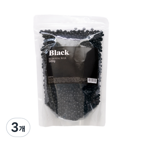 모엔드 대용량 프리모 제모하드왁스 블랙, 3개, 500g