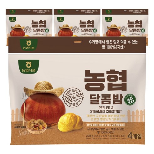 농협 아름찬 달콤밤 4p, 52g, 16개