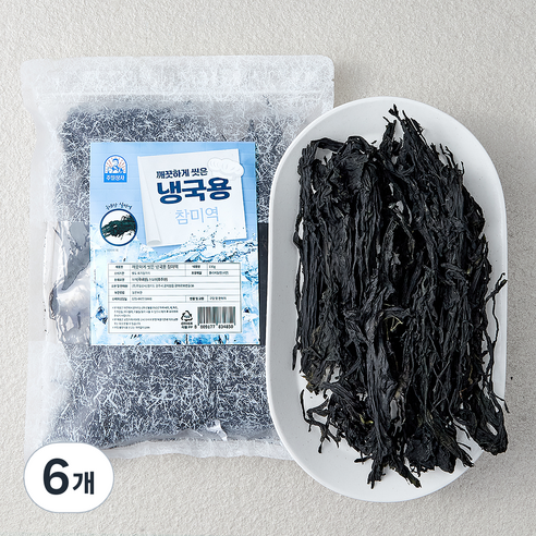 주일상사 깨끗하게 씻은 냉국용 참미역, 130g, 6개