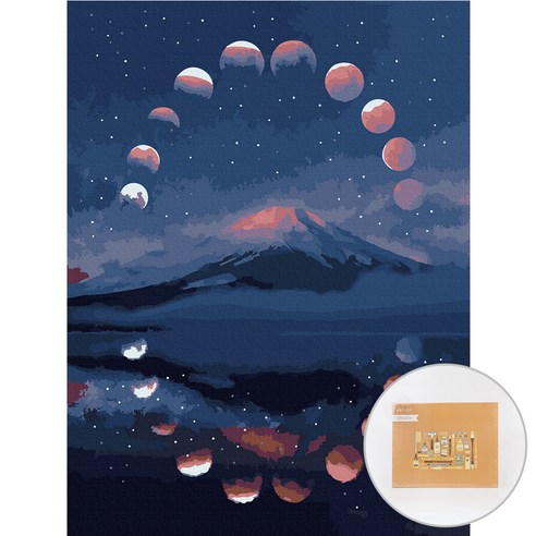 아트조이 DIY 명화그리기 30 x 40 cm, 호수에 뜬 달, 1개