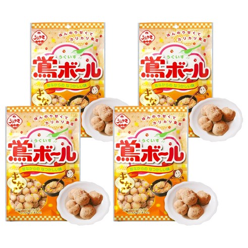 우에가키 미과 우구이스볼 키나코 인절미맛, 73g, 4개