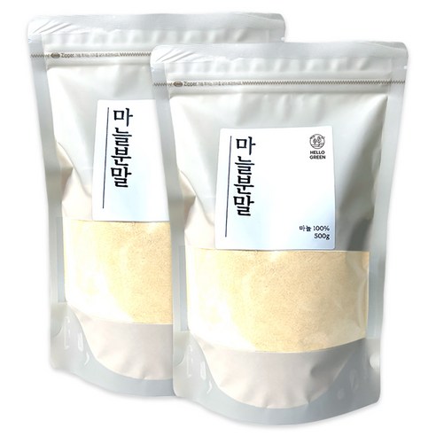 헬로우그린 국산 마늘 분말 팩, 300g, 2개