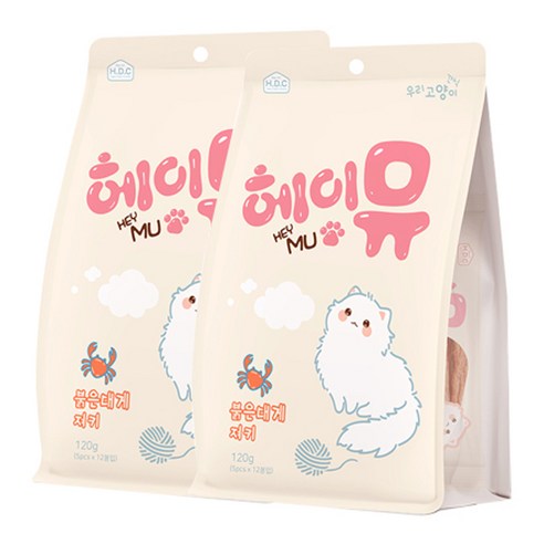 헤이뮤 고양이 져키, 붉은대게, 120g, 2개
