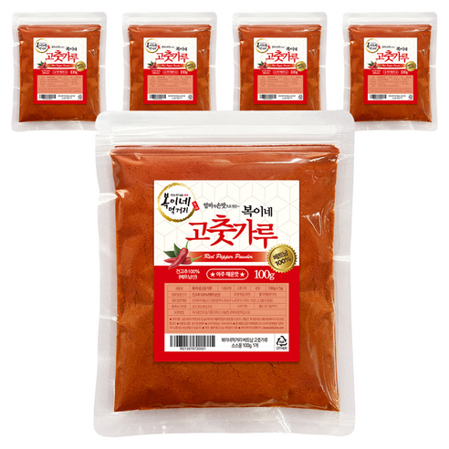 복이네먹거리 베트남 고운 고춧가루 매운맛 소스용, 100g, 5개